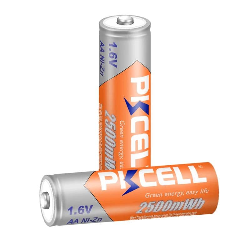 image-8pcs/lot PKCELL AA Battery Ni-Zn 1.6V 2500mWh Nickel-Zinc AA Rechargeable Battery Batteries Baterias For Flashlight toy camera
