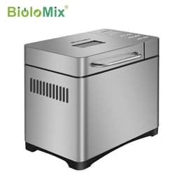 image-Biolomix Stainless Steel 1KG 19-in-1 Automatic Bread Maker 650W Programmable Bread Machine with 3 Loaf Sizes Fruit Nut Dispenser