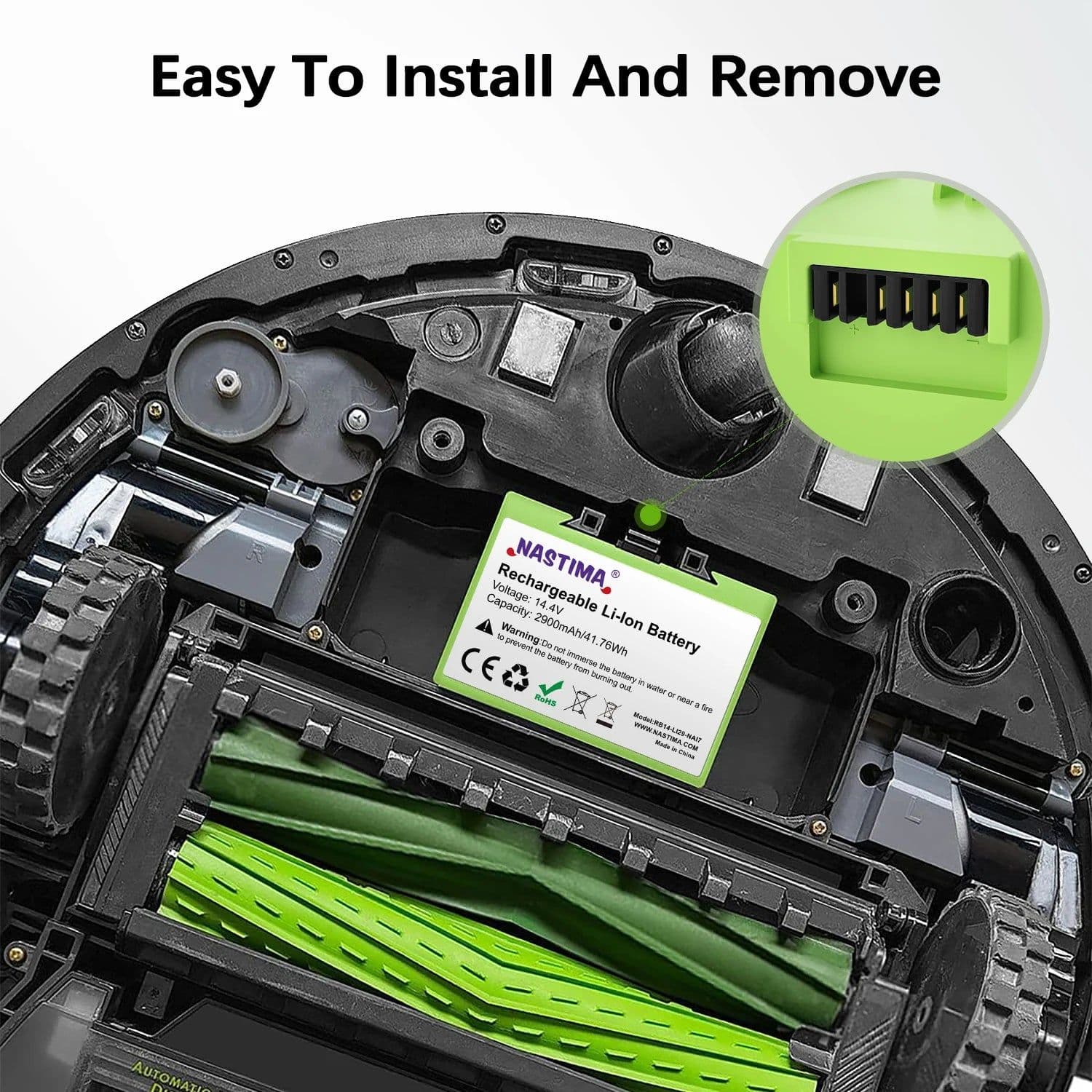 image-I7 14.4V 2900mAh i7 Battery Replacement for iRobot Roomba e and i Series i7+ e5 7150 7550 i3 3150 i3+ 3550 i4 4150 i4+ 4624864