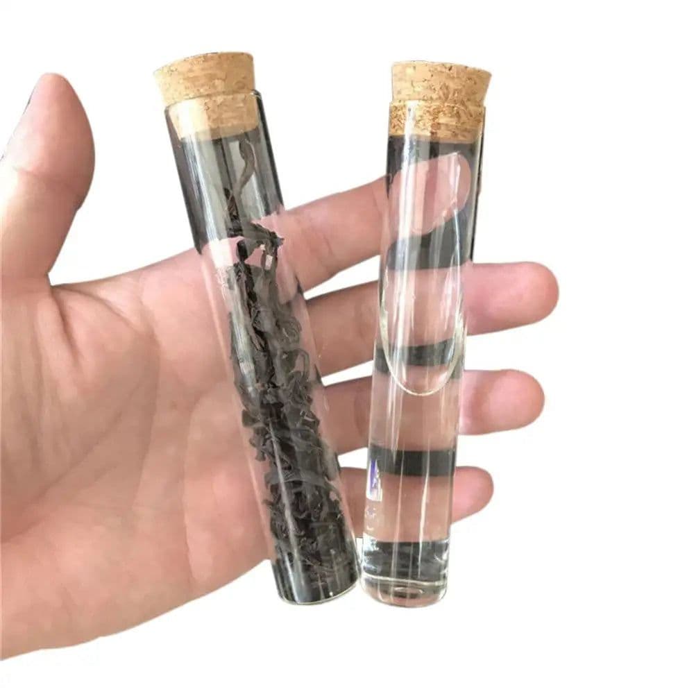 image-50pcs/lot 22*120mm 30ml Transparent Clear Bottles With Cork Stopper Food Grade Glass Vials Jars Storage Bottles Test Tube Jars