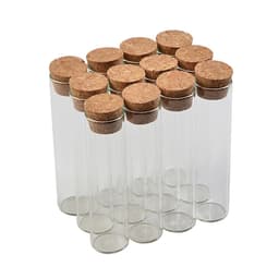 image-50pcs/lot 22*120mm 30ml Transparent Clear Bottles With Cork Stopper Food Grade Glass Vials Jars Storage Bottles Test Tube Jars