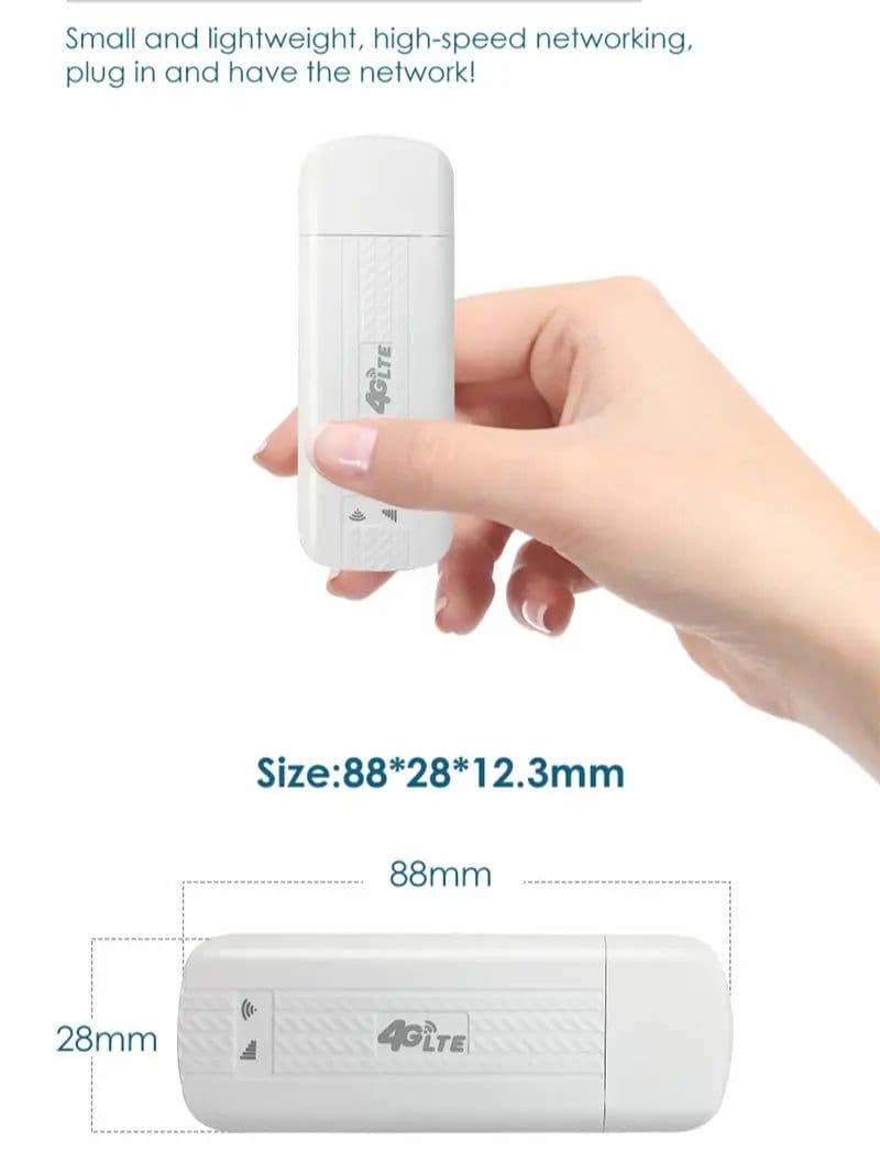 image-USB 4G LTE Modem Unlocked Mobile Wireless Dongle Wifi Router 150mbps With SIM Card Slot Pocket For Car Yacht Outdoor