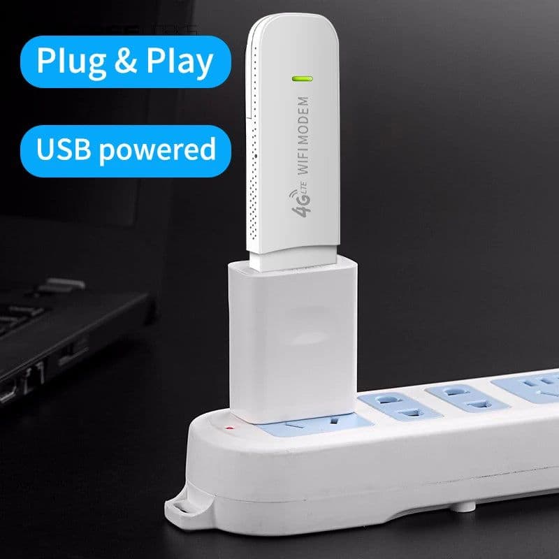 image-USB 4G LTE Modem Unlocked Mobile Wireless Dongle Wifi Router 150mbps With SIM Card Slot Pocket For Car Yacht Outdoor