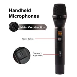 image-EYK EW-C100 Single Channel UHF Wireless Handheld Mic with Monitor Function for Smartphone DSLR Cameras Interview Video Recording