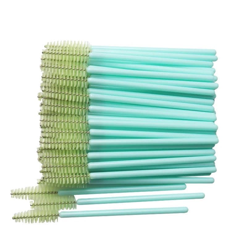 image-50 pcs Cosmetic Eyelash Brush Crystal Mascara Wands Applicator Diamond Eyelashes brushes Disposable Make Up brushes Tools