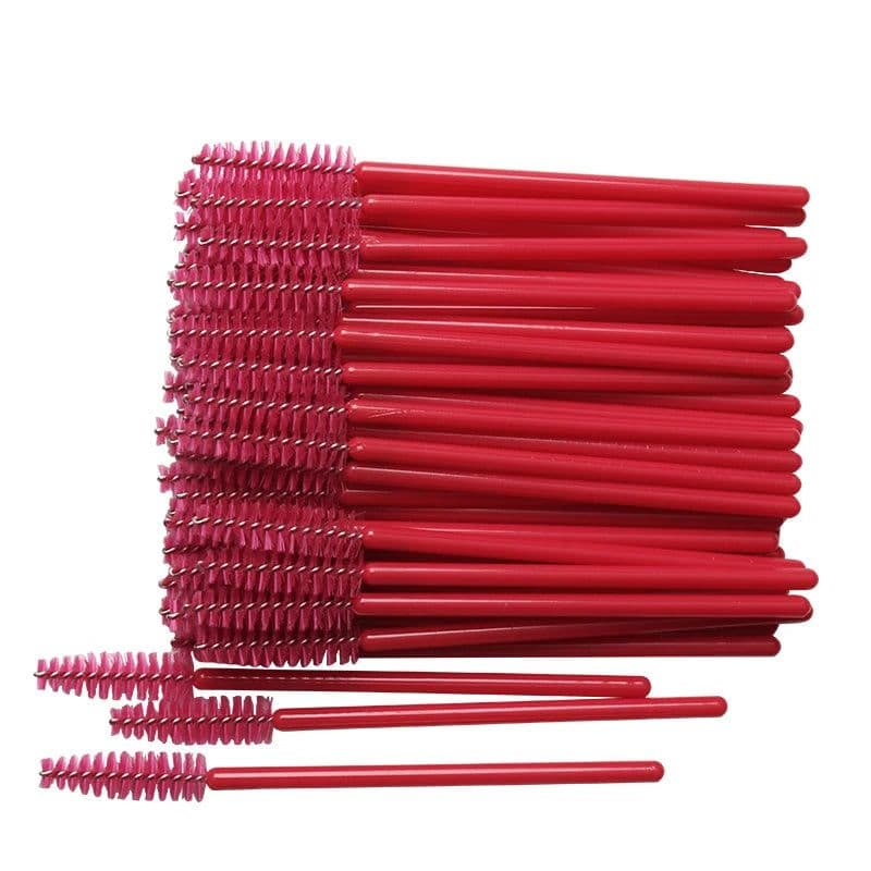 image-50 pcs Cosmetic Eyelash Brush Crystal Mascara Wands Applicator Diamond Eyelashes brushes Disposable Make Up brushes Tools