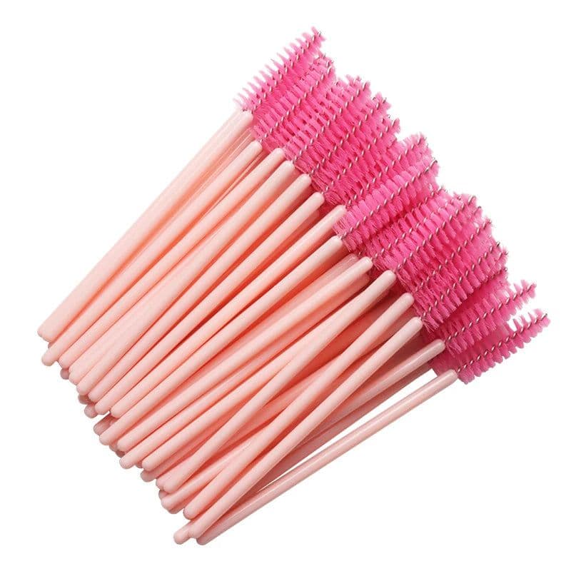 image-50 pcs Cosmetic Eyelash Brush Crystal Mascara Wands Applicator Diamond Eyelashes brushes Disposable Make Up brushes Tools