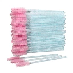 image-50 pcs Cosmetic Eyelash Brush Crystal Mascara Wands Applicator Diamond Eyelashes brushes Disposable Make Up brushes Tools