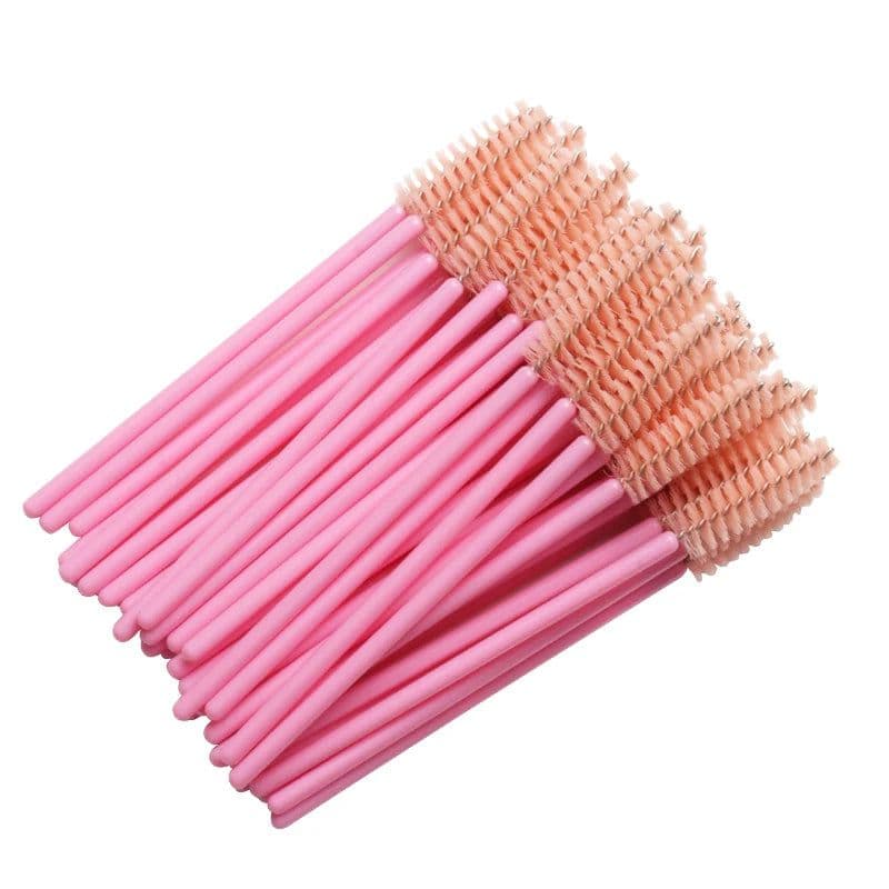 image-50 pcs Cosmetic Eyelash Brush Crystal Mascara Wands Applicator Diamond Eyelashes brushes Disposable Make Up brushes Tools