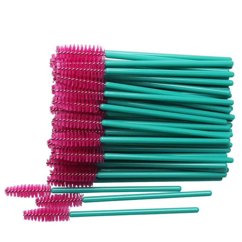 image-50 pcs Cosmetic Eyelash Brush Crystal Mascara Wands Applicator Diamond Eyelashes brushes Disposable Make Up brushes Tools