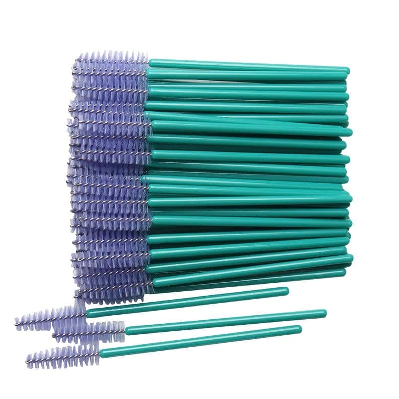 image-50 pcs Cosmetic Eyelash Brush Crystal Mascara Wands Applicator Diamond Eyelashes brushes Disposable Make Up brushes Tools
