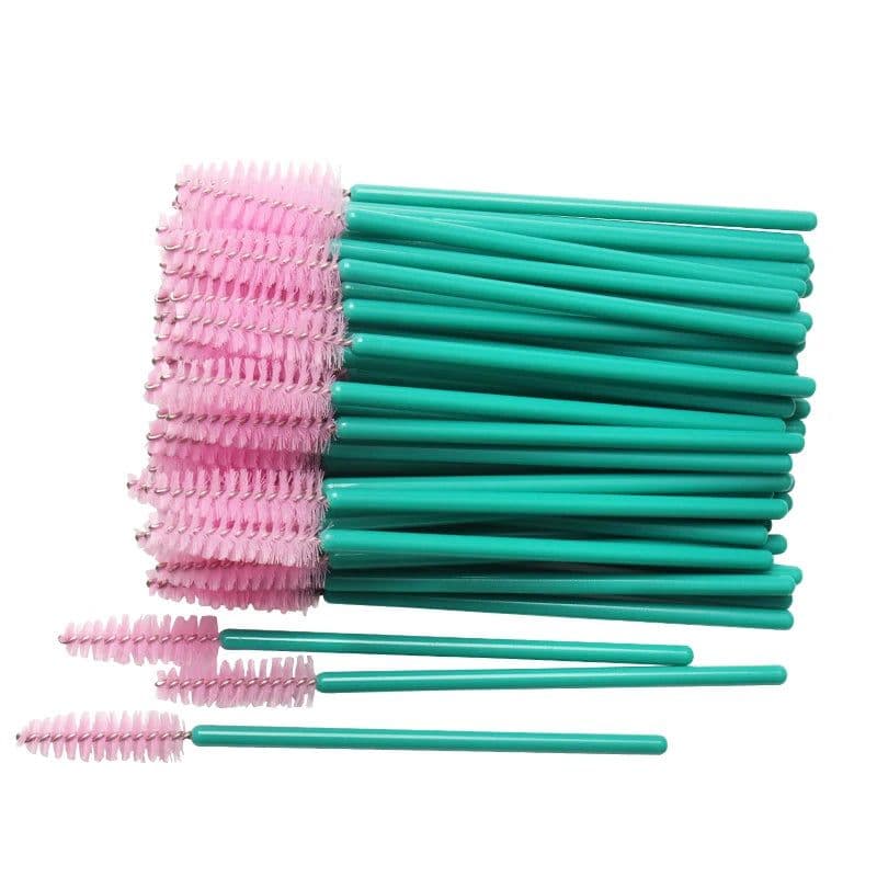 image-50 pcs Cosmetic Eyelash Brush Crystal Mascara Wands Applicator Diamond Eyelashes brushes Disposable Make Up brushes Tools