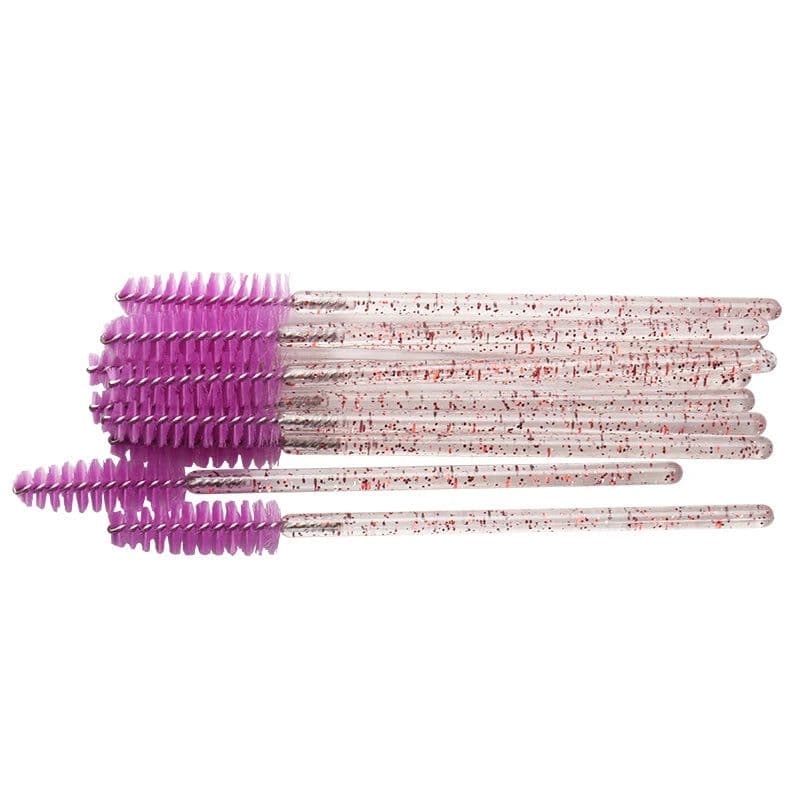 image-50 pcs Cosmetic Eyelash Brush Crystal Mascara Wands Applicator Diamond Eyelashes brushes Disposable Make Up brushes Tools