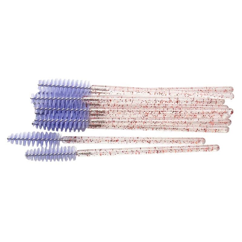 image-50 pcs Cosmetic Eyelash Brush Crystal Mascara Wands Applicator Diamond Eyelashes brushes Disposable Make Up brushes Tools