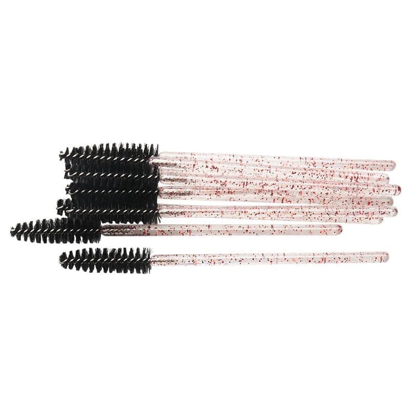 image-50 pcs Cosmetic Eyelash Brush Crystal Mascara Wands Applicator Diamond Eyelashes brushes Disposable Make Up brushes Tools