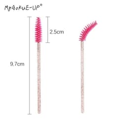 image-50 pcs Cosmetic Eyelash Brush Crystal Mascara Wands Applicator Diamond Eyelashes brushes Disposable Make Up brushes Tools