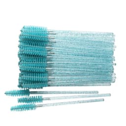 image-50 pcs Cosmetic Eyelash Brush Crystal Mascara Wands Applicator Diamond Eyelashes brushes Disposable Make Up brushes Tools