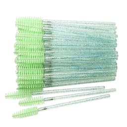 image-50 pcs Cosmetic Eyelash Brush Crystal Mascara Wands Applicator Diamond Eyelashes brushes Disposable Make Up brushes Tools