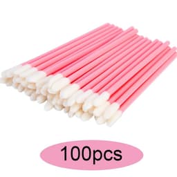 image-Eyelash Brushes Disposable Eyebrow Eyelash Spoolies Mascara Wands Applicator for Eyelash Extension Makeup Tool 50/100/300/500pcs