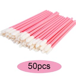 image-Eyelash Brushes Disposable Eyebrow Eyelash Spoolies Mascara Wands Applicator for Eyelash Extension Makeup Tool 50/100/300/500pcs