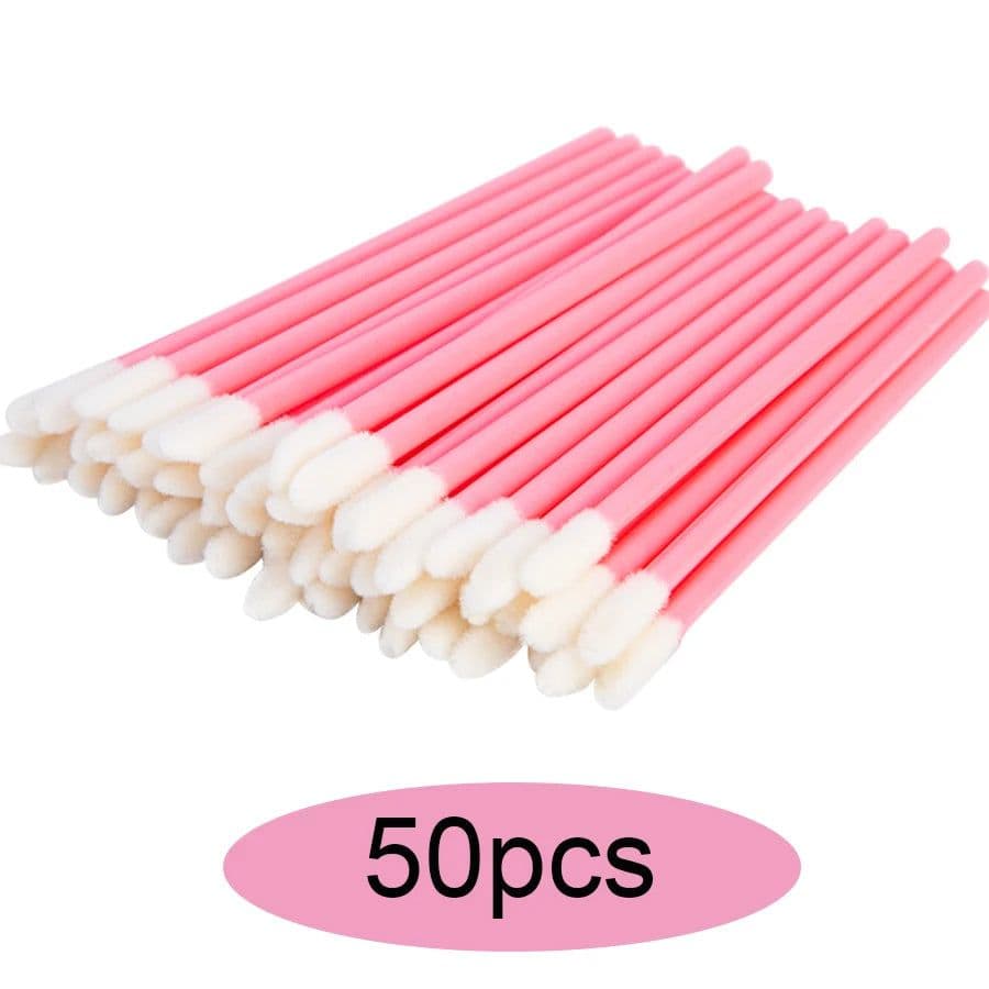 image-Eyelash Brushes Disposable Eyebrow Eyelash Spoolies Mascara Wands Applicator for Eyelash Extension Makeup Tool 50/100/300/500pcs