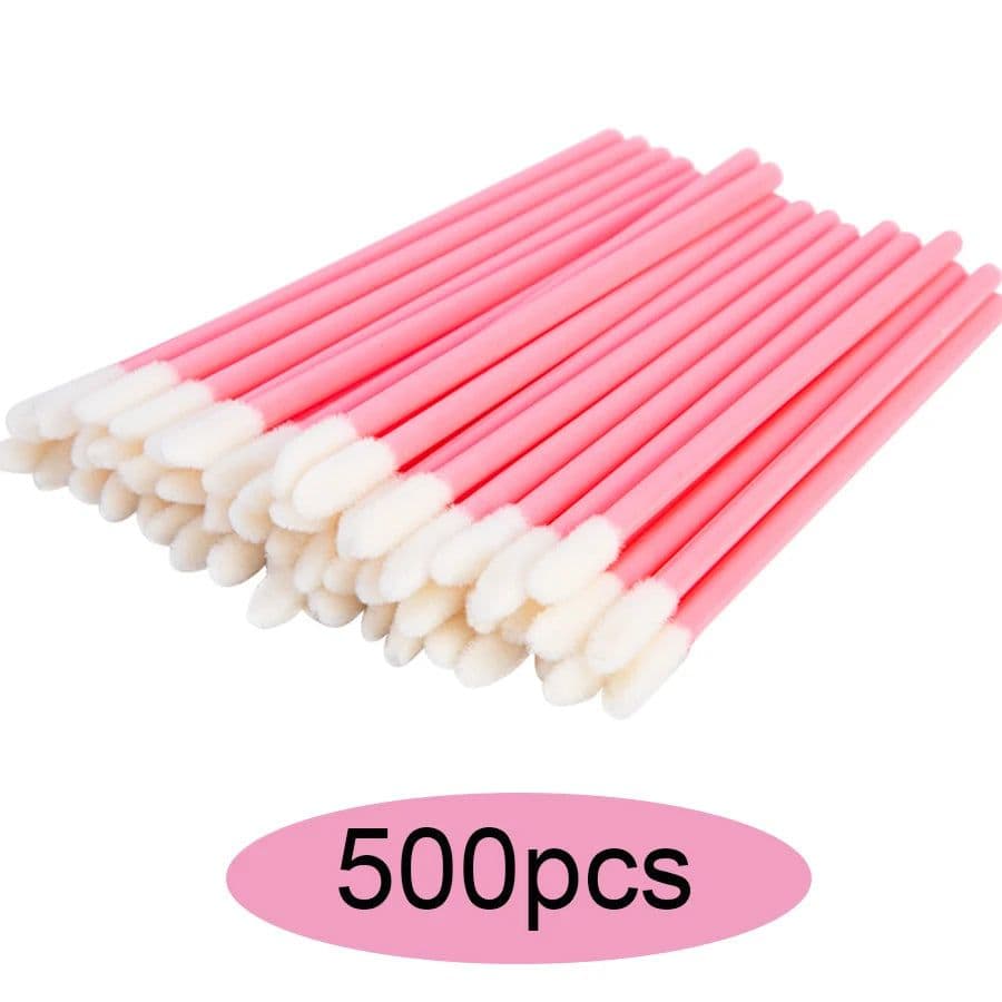 image-Eyelash Brushes Disposable Eyebrow Eyelash Spoolies Mascara Wands Applicator for Eyelash Extension Makeup Tool 50/100/300/500pcs