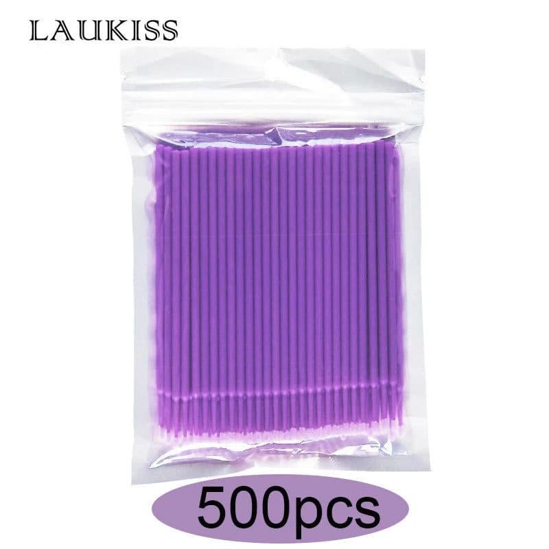 image-Eyelash Brushes Disposable Eyebrow Eyelash Spoolies Mascara Wands Applicator for Eyelash Extension Makeup Tool 50/100/300/500pcs