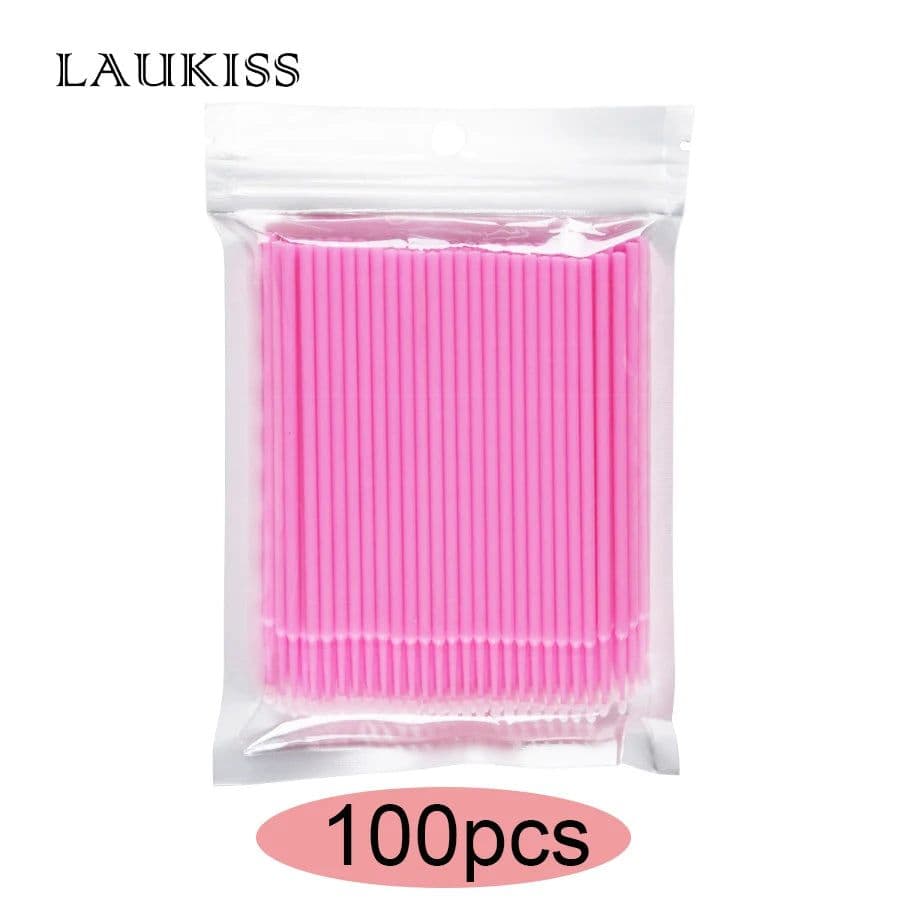 image-Eyelash Brushes Disposable Eyebrow Eyelash Spoolies Mascara Wands Applicator for Eyelash Extension Makeup Tool 50/100/300/500pcs