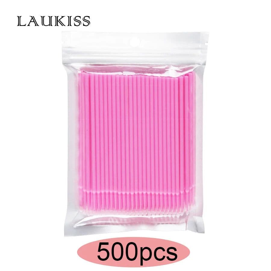 image-Eyelash Brushes Disposable Eyebrow Eyelash Spoolies Mascara Wands Applicator for Eyelash Extension Makeup Tool 50/100/300/500pcs