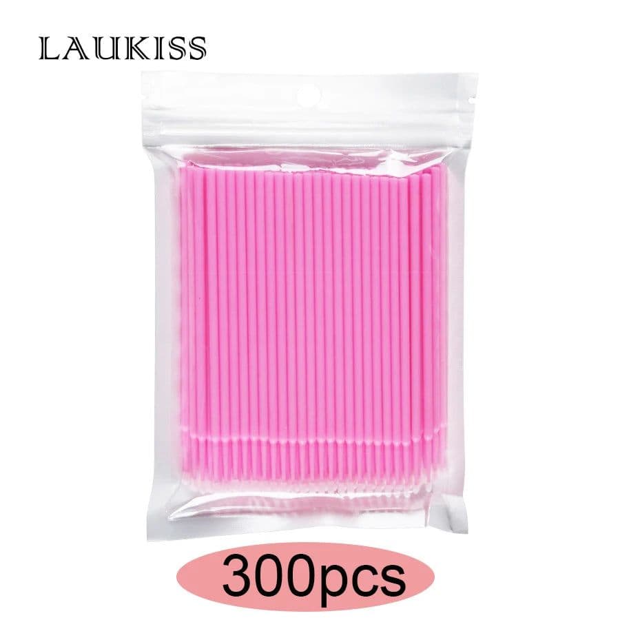 image-Eyelash Brushes Disposable Eyebrow Eyelash Spoolies Mascara Wands Applicator for Eyelash Extension Makeup Tool 50/100/300/500pcs
