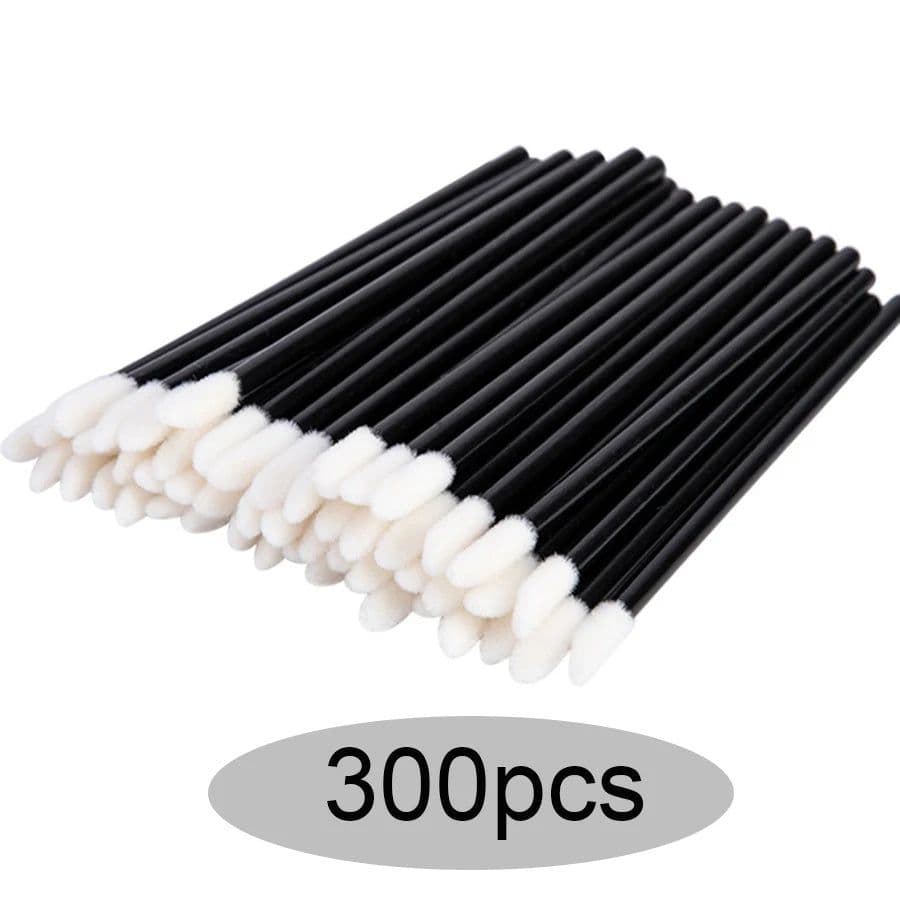 image-Eyelash Brushes Disposable Eyebrow Eyelash Spoolies Mascara Wands Applicator for Eyelash Extension Makeup Tool 50/100/300/500pcs