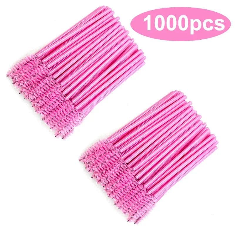 image-Wholesale Eyelash Brush Mascara Wands Wholesale Spoolies Eyebrow Lash Cleaning Brushes Applicator Makeup Tools 50/1000/2000pcs
