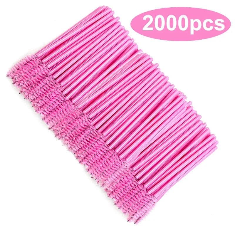 image-Wholesale Eyelash Brush Mascara Wands Wholesale Spoolies Eyebrow Lash Cleaning Brushes Applicator Makeup Tools 50/1000/2000pcs