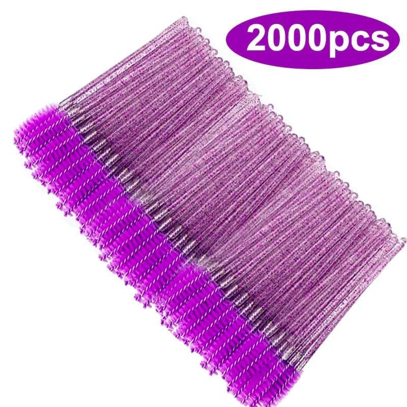 image-Wholesale Eyelash Brush Mascara Wands Wholesale Spoolies Eyebrow Lash Cleaning Brushes Applicator Makeup Tools 50/1000/2000pcs