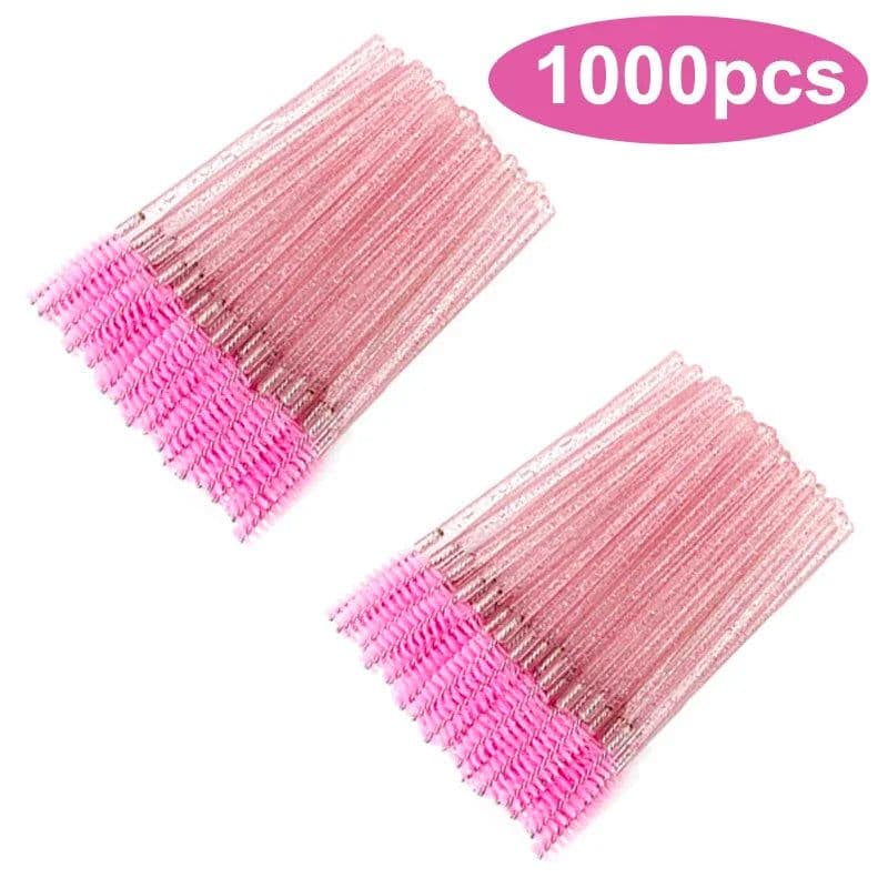 image-Wholesale Eyelash Brush Mascara Wands Wholesale Spoolies Eyebrow Lash Cleaning Brushes Applicator Makeup Tools 50/1000/2000pcs