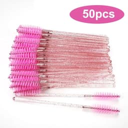 image-Wholesale Eyelash Brush Mascara Wands Wholesale Spoolies Eyebrow Lash Cleaning Brushes Applicator Makeup Tools 50/1000/2000pcs