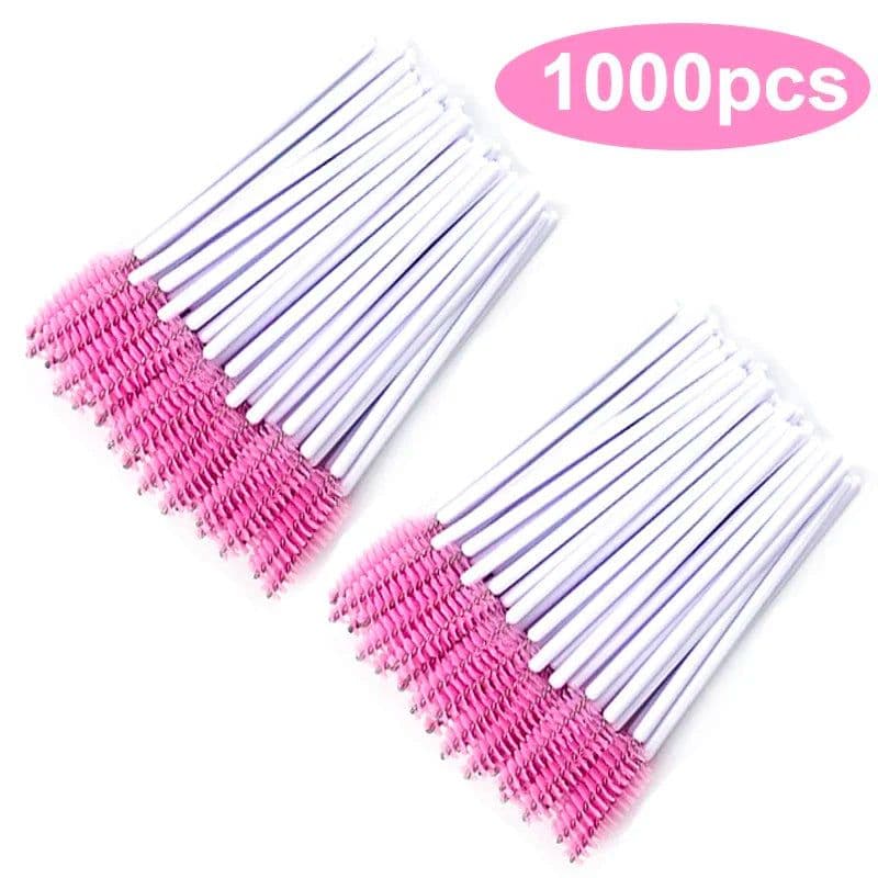 image-Wholesale Eyelash Brush Mascara Wands Wholesale Spoolies Eyebrow Lash Cleaning Brushes Applicator Makeup Tools 50/1000/2000pcs
