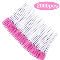 image-Wholesale Eyelash Brush Mascara Wands Wholesale Spoolies Eyebrow Lash Cleaning Brushes Applicator Makeup Tools 50/1000/2000pcs