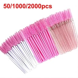 image-Wholesale Eyelash Brush Mascara Wands Wholesale Spoolies Eyebrow Lash Cleaning Brushes Applicator Makeup Tools 50/1000/2000pcs