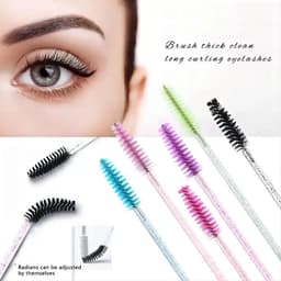 image-Wholesale Eyelash Brush Mascara Wands Wholesale Spoolies Eyebrow Lash Cleaning Brushes Applicator Makeup Tools 50/1000/2000pcs