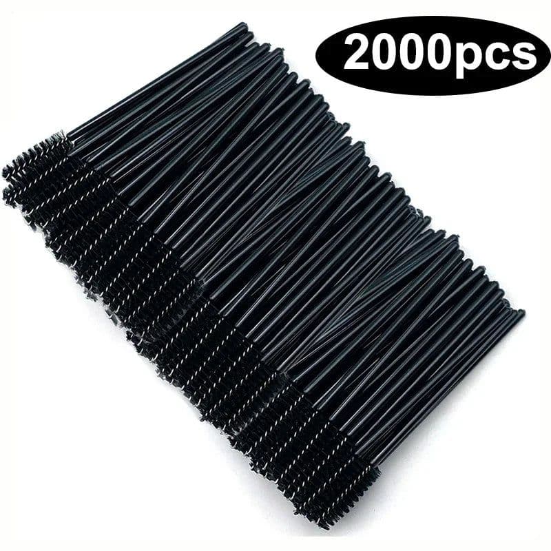 image-Wholesale Eyelash Brush Mascara Wands Wholesale Spoolies Eyebrow Lash Cleaning Brushes Applicator Makeup Tools 50/1000/2000pcs
