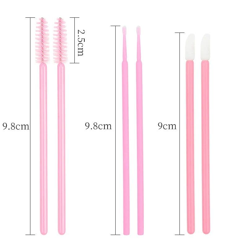 image-200 Pcs Disposable Crystal Makeup Brushes Tool Set Eyelash Lip Microbrush Mascara Wands Applicator Swab Eyelash Extension Tools