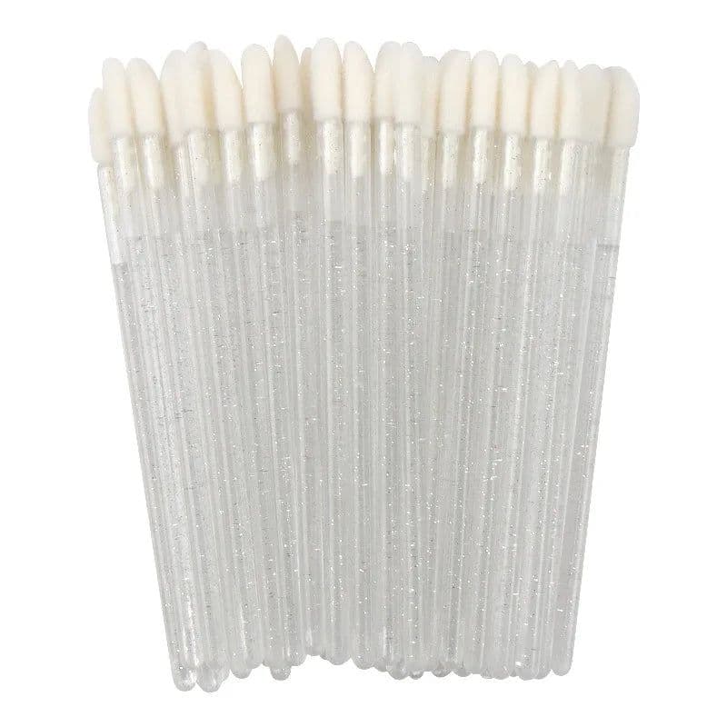 image-50 pcs Crystal Mascara Wands Applicator Diamond Disposable Lip brushes Cosmetic Eyelash Brush women Make Up brushes Tools