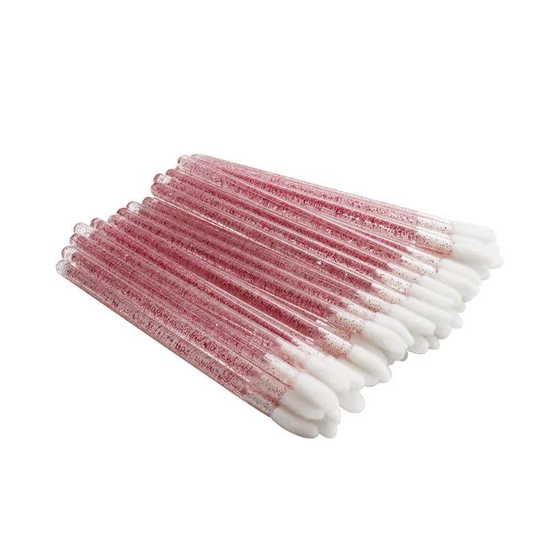 image-50 pcs Crystal Mascara Wands Applicator Diamond Disposable Lip brushes Cosmetic Eyelash Brush women Make Up brushes Tools