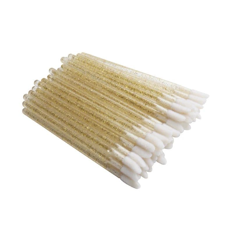 image-50 pcs Crystal Mascara Wands Applicator Diamond Disposable Lip brushes Cosmetic Eyelash Brush women Make Up brushes Tools