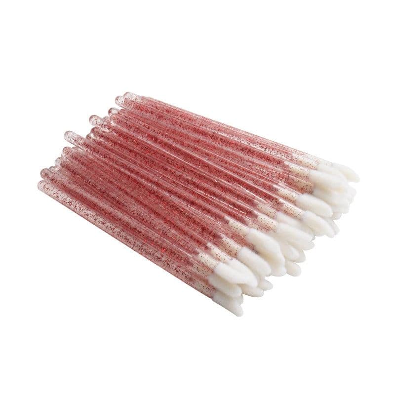 image-50 pcs Crystal Mascara Wands Applicator Diamond Disposable Lip brushes Cosmetic Eyelash Brush women Make Up brushes Tools
