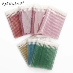 image-50 pcs Crystal Mascara Wands Applicator Diamond Disposable Lip brushes Cosmetic Eyelash Brush women Make Up brushes Tools