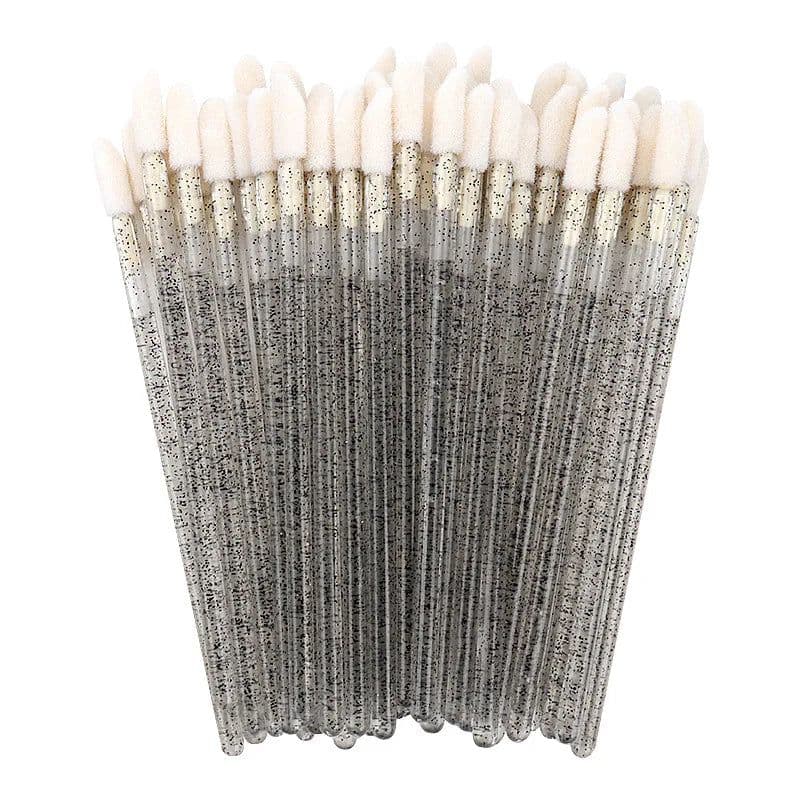 image-50 pcs Crystal Mascara Wands Applicator Diamond Disposable Lip brushes Cosmetic Eyelash Brush women Make Up brushes Tools