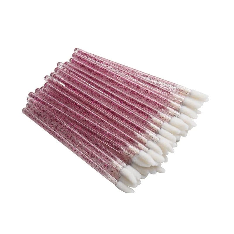 image-50 pcs Crystal Mascara Wands Applicator Diamond Disposable Lip brushes Cosmetic Eyelash Brush women Make Up brushes Tools