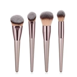 image-Hot Champagne Makeup Brushes Set for Women Cosmetic Foundation Powder Blush Eyeshadow Kabuki Blending Make Up Brush Beauty Tools
